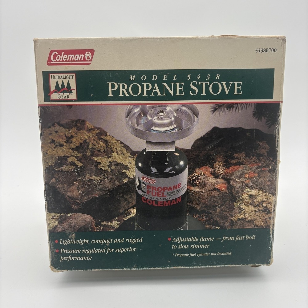 Vintage Coleman Propane Stove Model 5438B700 USA Ultralight‎ Gear Camping Hiking